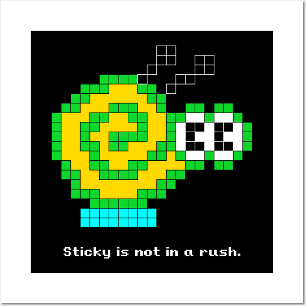 Sticky is not in a rush. Wall Art by spacepigmath